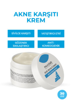 muvilab Akne Gözenek Siyah Nokta Karşıtı Krem Yağlı Karma Ciltler İçin Nemlendirici Leke Karşıtı