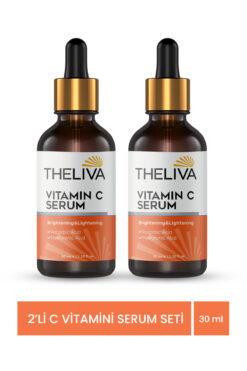 The Liva C Vitamini Serum Aydınlatıcı Hyaluronik Asit Cilt,Leke Yaşlanma ve Kırışıklık Karşıtı Yüz Serumu 2ad