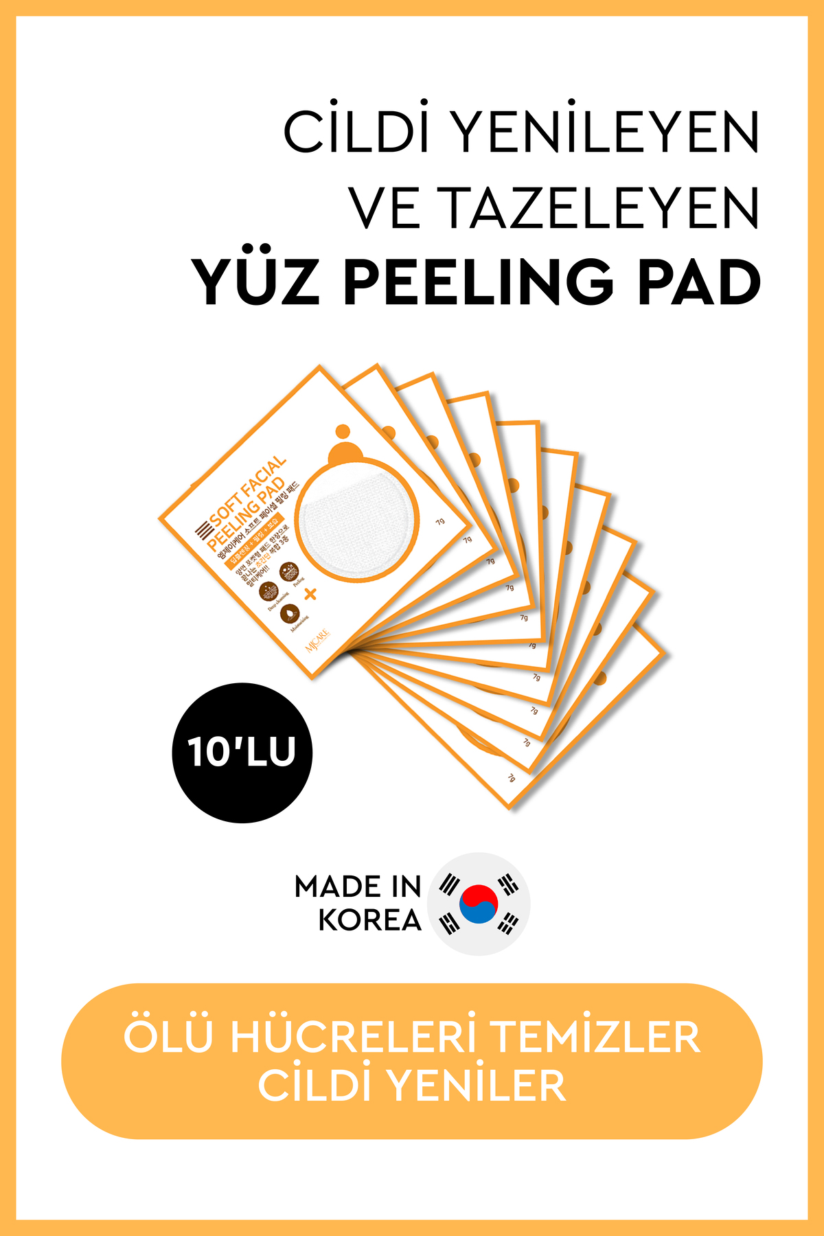 Mjcare Face Peeling - Yüz Peeling Pad 10'lu