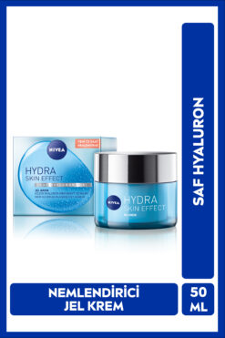 NIVEA Hydra Skin Effect 72 Saat Yoğun Nemlendirici Jel Yüz Kremi 50ml, Hyaluron,Dolgunlaştırıcı,Canlı Cilt