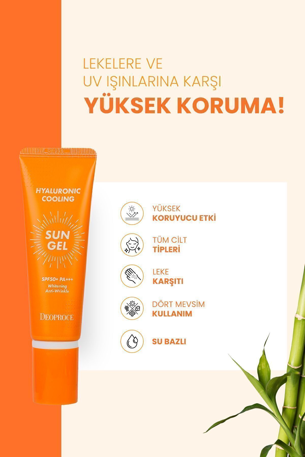 DEOPROCE Hyaluronik Asit Içeren Leke Karşıtı Spf50 Pa Tüm Ciltler Için Yüksek Korumalı Yüz Güneş Kremi - Görsel 3