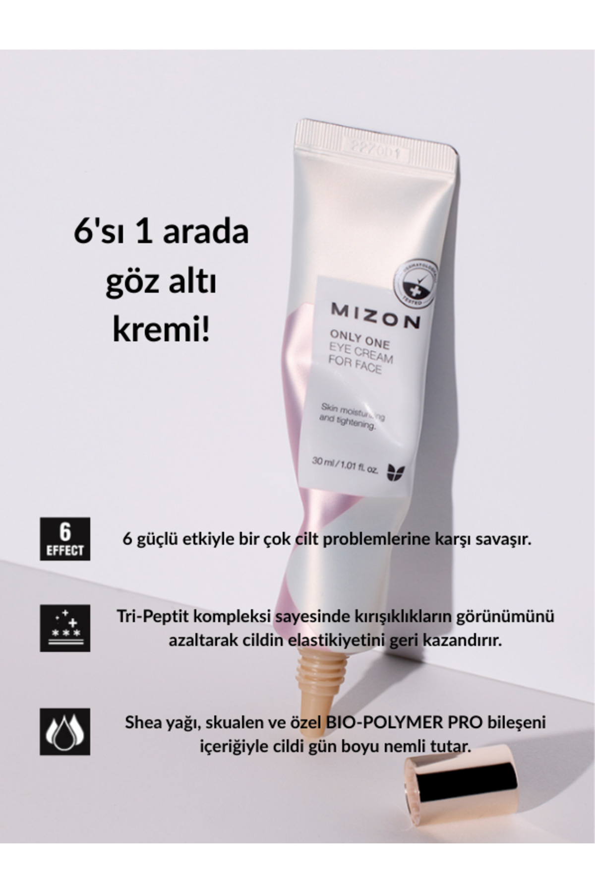 Mizon Only One Göz ve Yüz İçin Tek Bakım Kremi 30 ml - 6 Etkili Kırışıklık Karşıtı Yoğun Bakım - Görsel 2