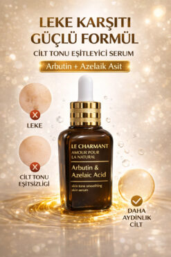Le Charmant Arbutin & Azelaik Asit Leke Serumu | %47’ye Varan Azalma | 30 ml