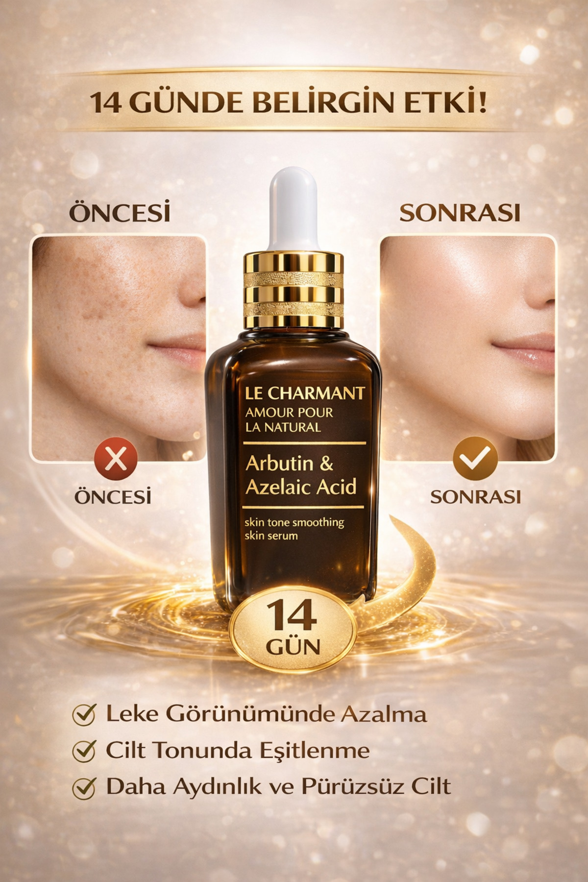 Le Charmant Arbutin & Azelaik Asit Leke Serumu | %47’ye Varan Azalma | 30 ml - Görsel 3