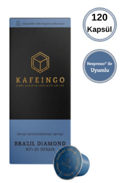 Kafeingo Brazil Diamond Ny2 Ss Gerais Kapsül Kahve 120 Adet (Nespresso Uyumlu)