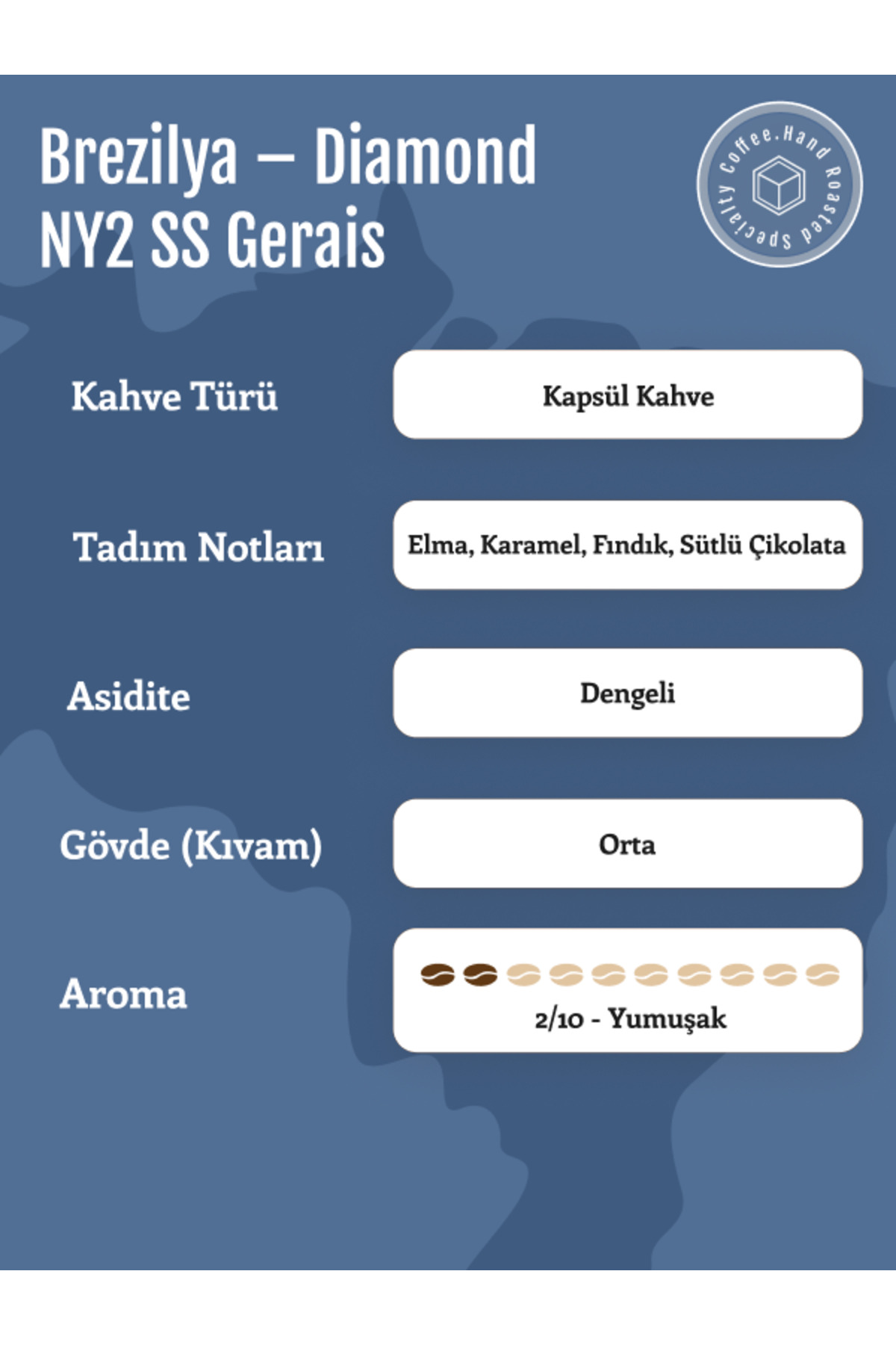 Kafeingo Brazil Diamond Ny2 Ss Gerais Kapsül Kahve 120 Adet (Nespresso Uyumlu) - Görsel 2