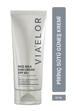 Via Elor Pirinç Mayası Leke Karşıtı Nemlendirici ve  Aydınlatıcı Ton Eşitleyici Güneş Kremi SPF 50+ PA+++
