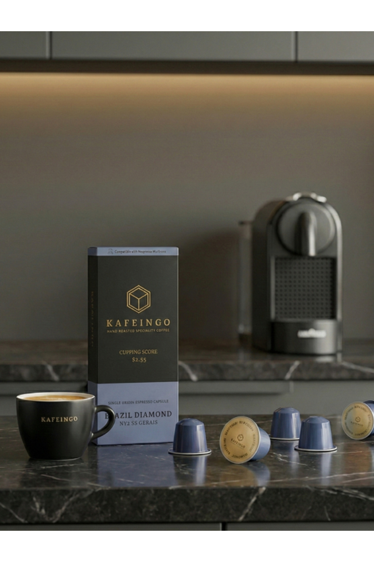Kafeingo Brazil Diamond Ny2 Ss Gerais Kapsül Kahve 120 Adet (Nespresso Uyumlu) - Görsel 3