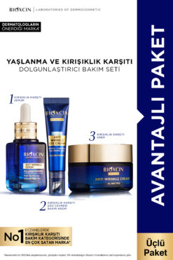 Bioxcin Age Reverse Retinollü Kırışıklık Karşıtı Serum + Krem + Göz Kremi Üçlü Set