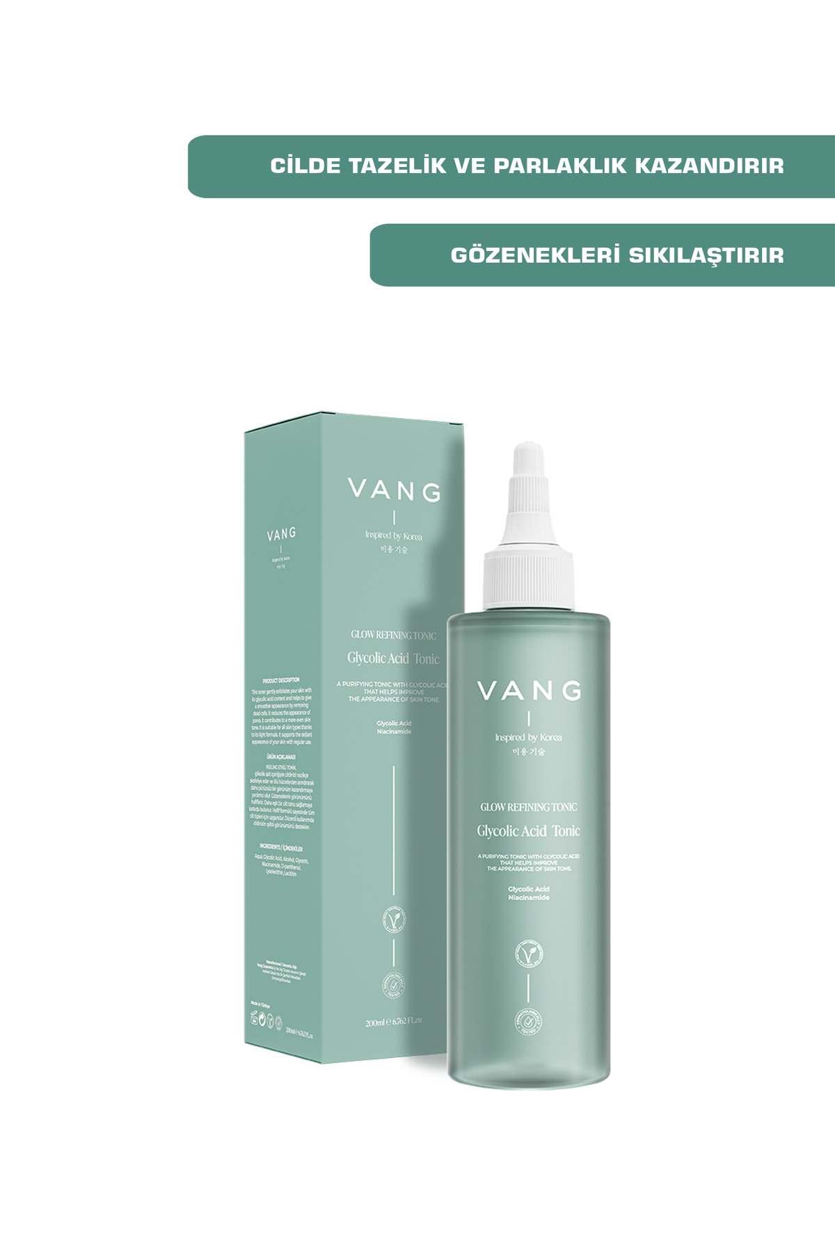 VANG Peeling + Yüz Yıkama Jeli + Gözenek Sıkılaştıcı Tonik + Yoğun Nemlendirici Krem Cilt Bakım Seti - Görsel 3