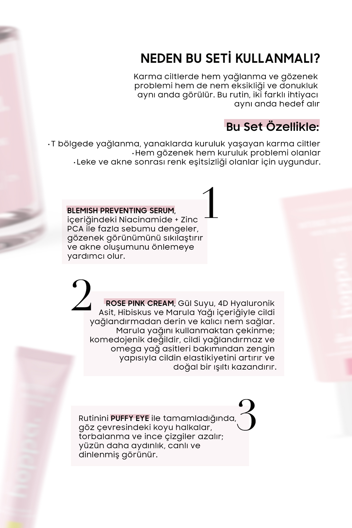 the hoppa. Hoppa Karma Ciltler Sebum Dengeleyici & Ton Eşitleyici Bakım Seti - Görsel 2