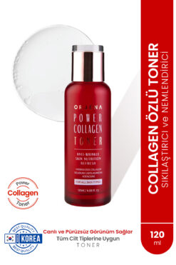 Orjena Power Collagen Toner Kolajen Özlü Cilt Onarımını Destekleyen Yaşlanma Karşıtı Tonik - Onarıcı -120ml