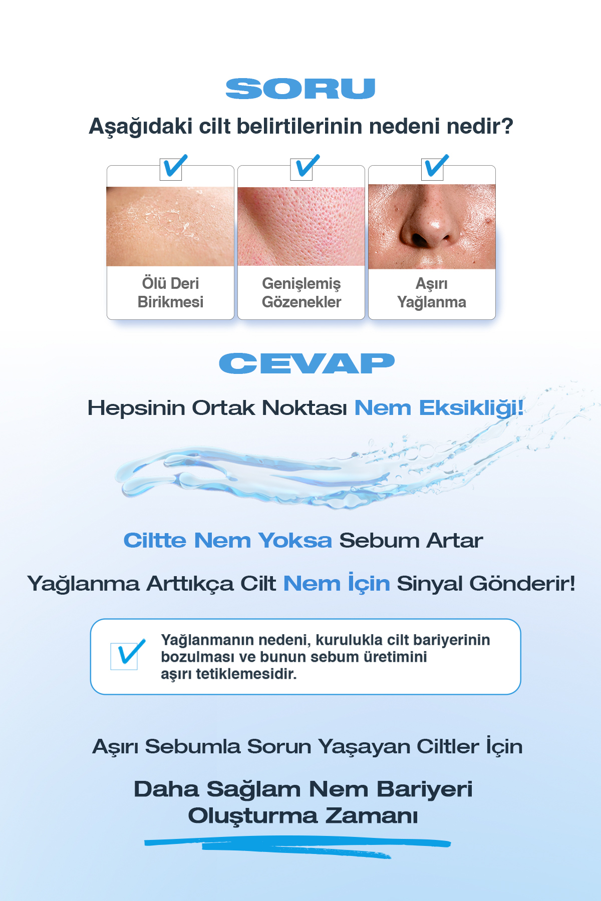 Dashu Yağ - Nem Dengesi Sağlayan Hyalüronik Asitli Yoğun Nemlendirici Krem Blue Sedum Water Cream - Görsel 3