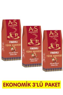 AS Kurukahvecisi Fındıklı Türk Kahvesi 100 Gr. X 3 Adet