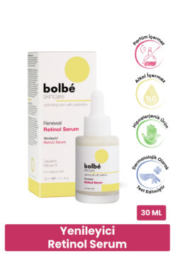 bolbé skincare Kırışıklık Karşıtı, Sıkılaştırıcı ve Yenileyici Retinol (A Vitamini) Gece Serumu - 30 ml