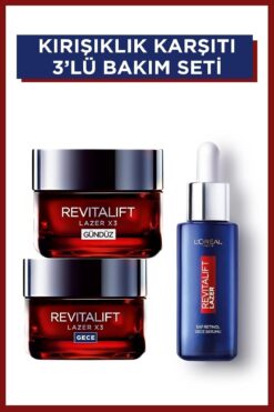 L'Oreal Paris L'Oréal Paris Revitalift Lazer Kırışıklık Karşıtı 3'lü Bakım Seti