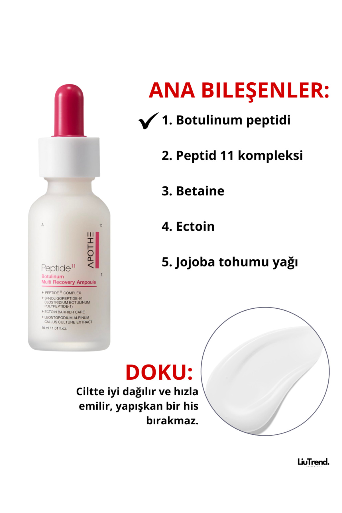 APOTHE Peptide 11 Botulinum Multi Recovery Ampoule 30 ml Botulinli lipozomal çoklu ampul - Görsel 2