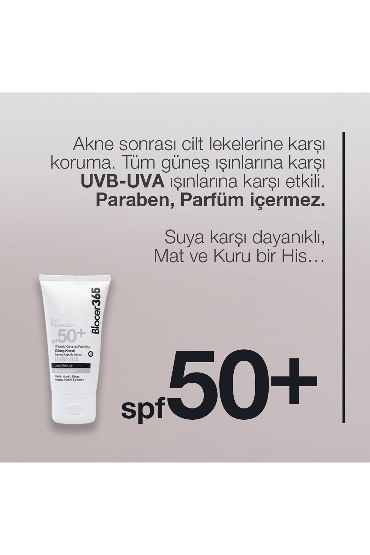 Genel Markalar Blocer365 Lekeli Cilt Güneş Kremi SPF50+ 50 ml - Görsel 2