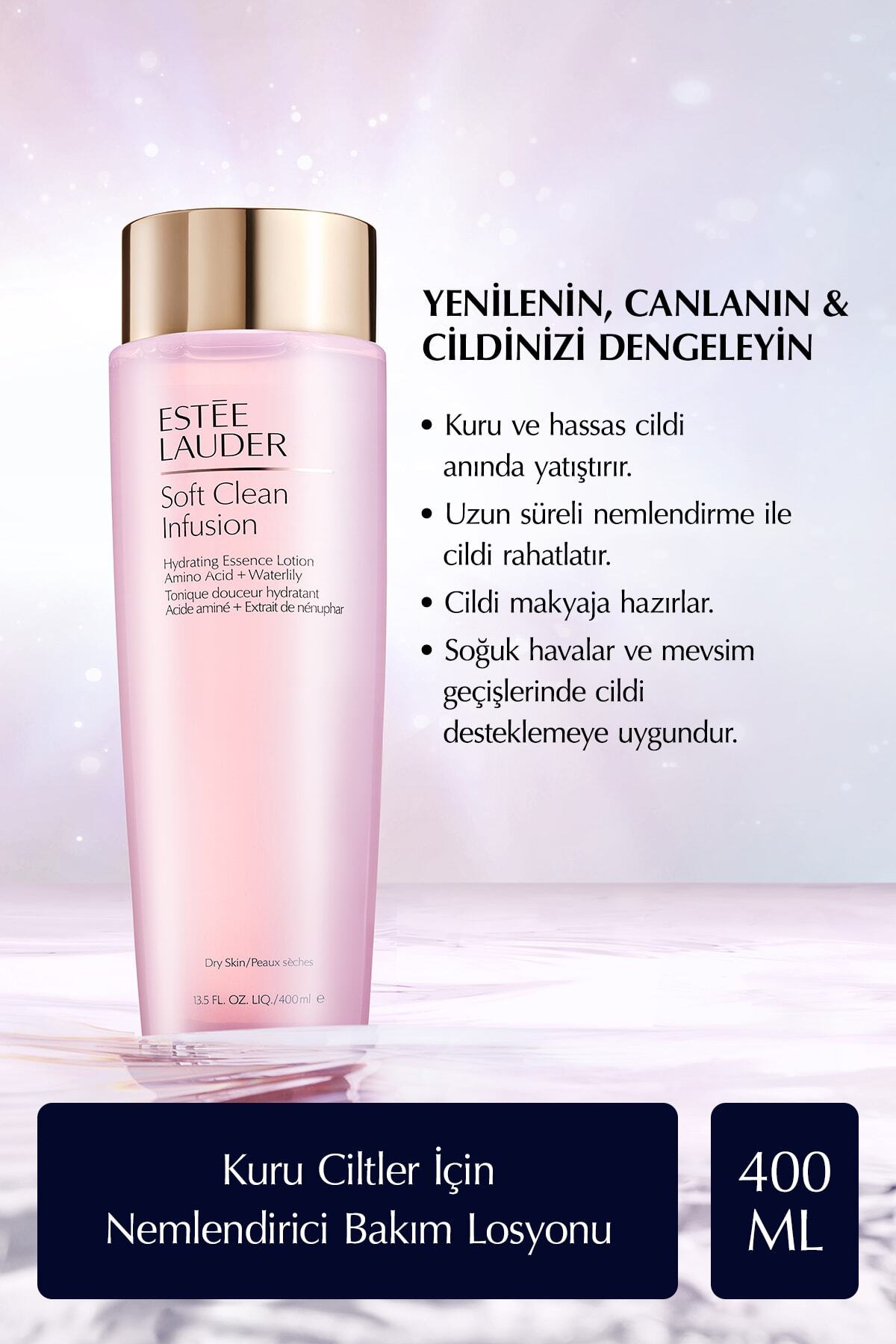 Estee Lauder Losyon - Soft Clean Infusion Kuru Ciltler Için Nemlendirici Bakım Losyonu - 400 ml