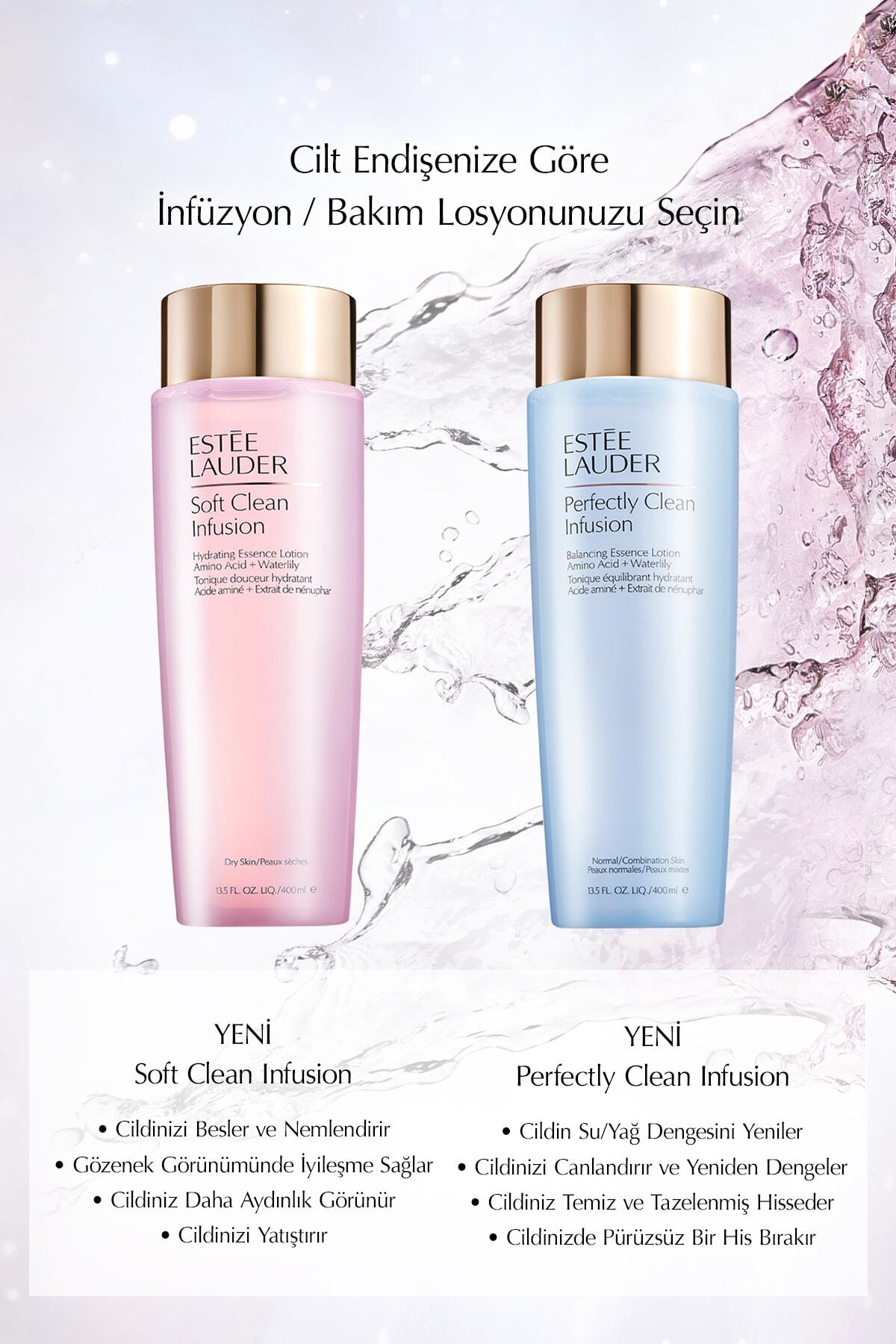 Estee Lauder Losyon - Soft Clean Infusion Kuru Ciltler Için Nemlendirici Bakım Losyonu - 400 ml - Görsel 2