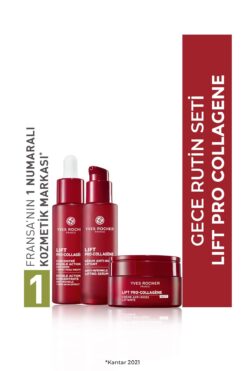 Yves Rocher Gece Bakım Seti-Bitkisel Kolajen-Hyaluronik Asit ile Sıkılaştırıcı & Dolgunlaştırıcı Kolajen Bakım