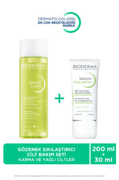 Bioderma Sebium Karma Ve Yağlı Ciltler İçin Gözenek Sıkılaştırıcı Tonik 200 ml & Bakım Kremi 30 ml