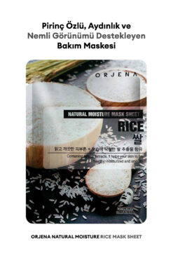 Orjena Pirinç Özlü, Aydınlık Görünümü Destekleyen Nem Bakım Maskesi Natural Moisture Rice Mask Sheet