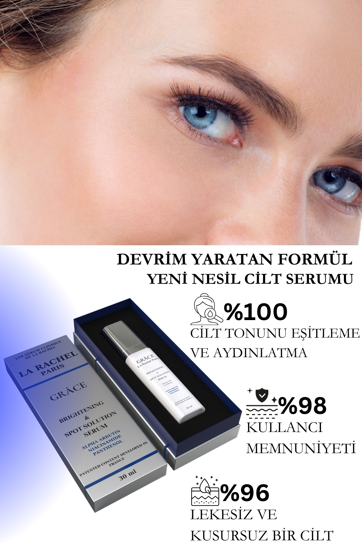 La Rachel Anında Aydınlatma ve Leke Karşıtı Etki-1 Serum 4 Etki-Aydınlatma, Leke Karşıtı, Yenileme,Nemlendirme - Görsel 2