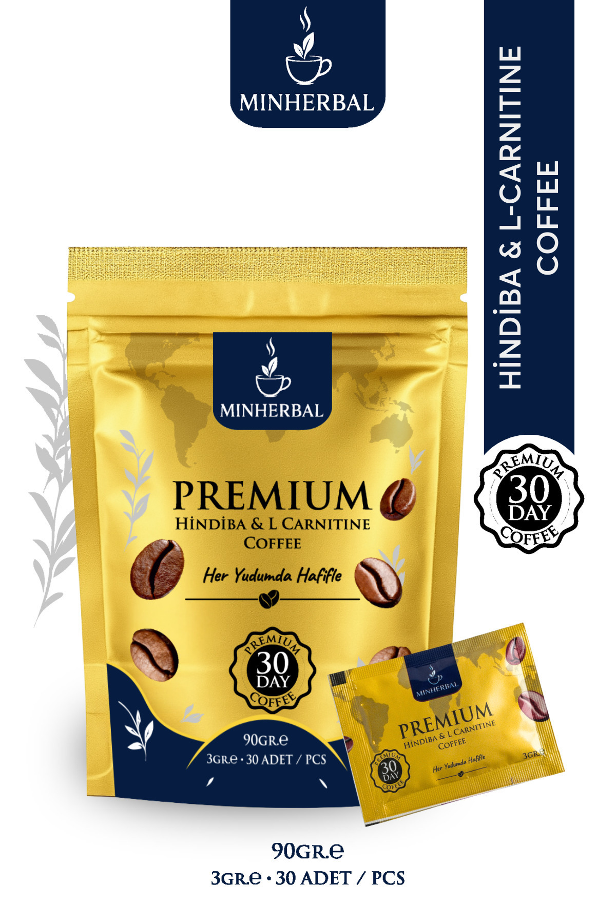 Minherbal L-Karnitin Takviyeli Hindiba Kahve