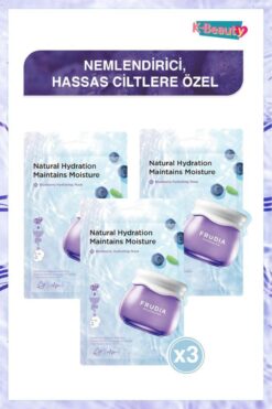 FRUDIA Blueberry Yüz Maskesi Nemlendirici 3 Adet