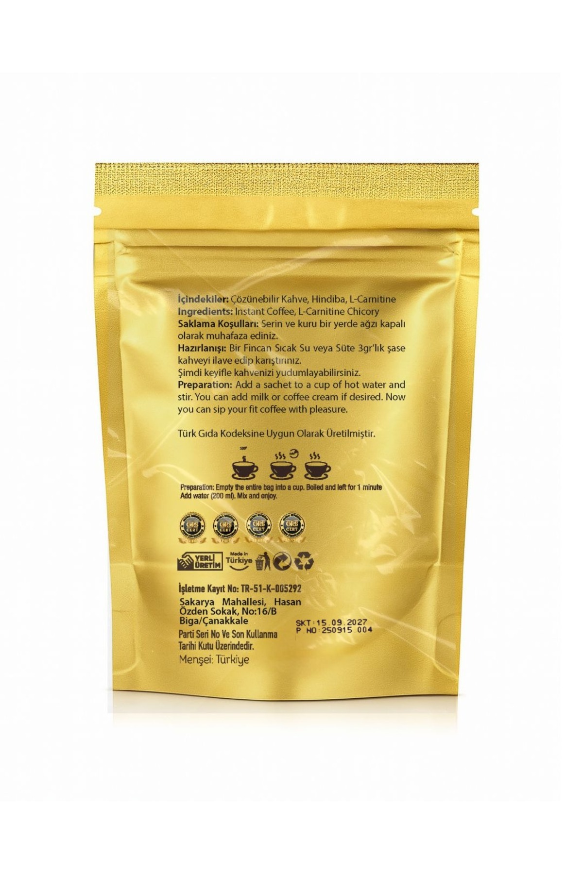 Minherbal L-Karnitin Takviyeli Hindiba Kahve - Görsel 2