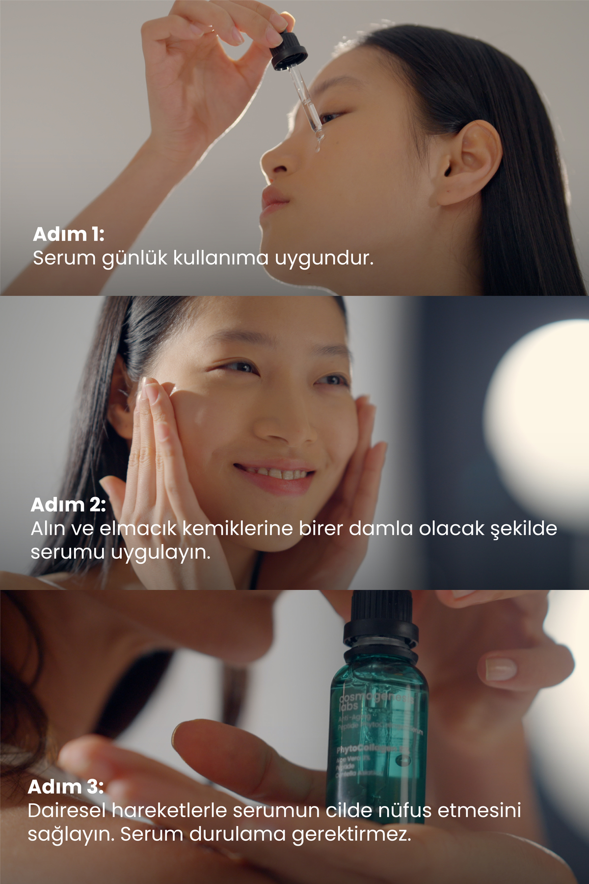 Cosmogenesis Labs Kolajen Serum 30ml - Yaşlanma Karşıtı Sıkılaştırıcı Ve Yatıştırıcı Etki Vegan (%5 BİTKİSEL KOLAJEN) - Görsel 3