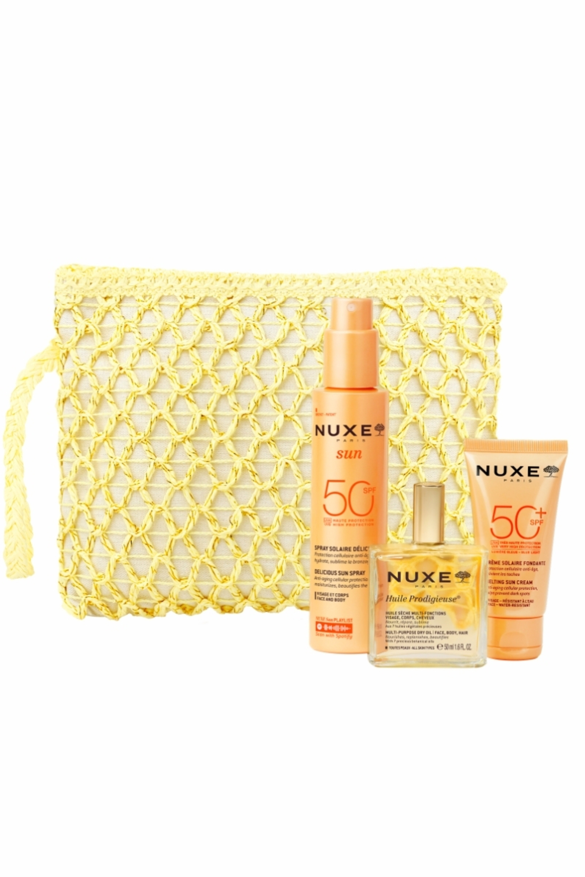 Nuxe 2026 İpeksi Yaz Rutin Seti (Yüz Kremi + Vücut Kremi + Kuru Yağ)