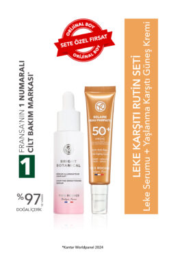 Yves Rocher Leke Karşıtı Rutin Seti-C Vitamini Leke Serumu 30ml &Yaşlanma Karşıtı Güneş Kremi 50+ SPF 40 ml