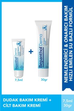Bepanthol Cilt Kremi 30 gr & Günlük Yoğun Nemlendirici Dudak Kremi 7,5ml - El, Dudak Ve Günlük Yüz Vücut Bakım