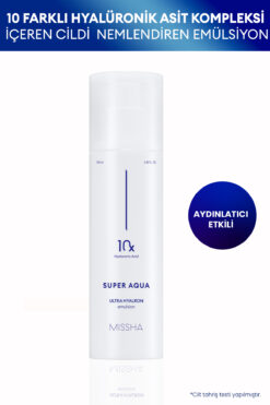 Missha 10 Farklı Hyalüronik Asit İçeren Yoğun Nemlendirici Emülsiyon Super Aqua Ultra Hyalron Emulsion