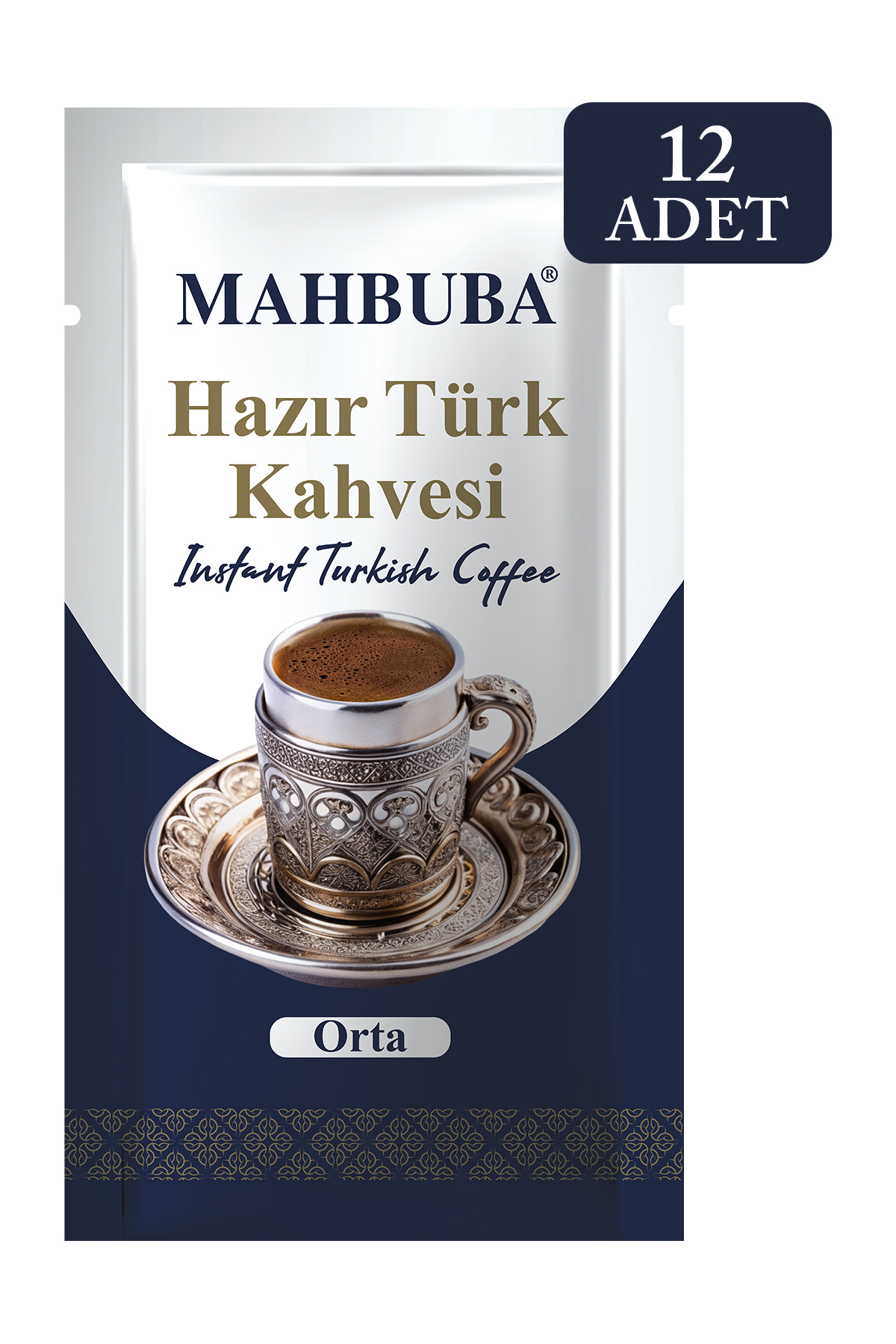 Mahbuba Orta Şekerli Hazır Türk Kahvesi 12x8gr - Görsel 2