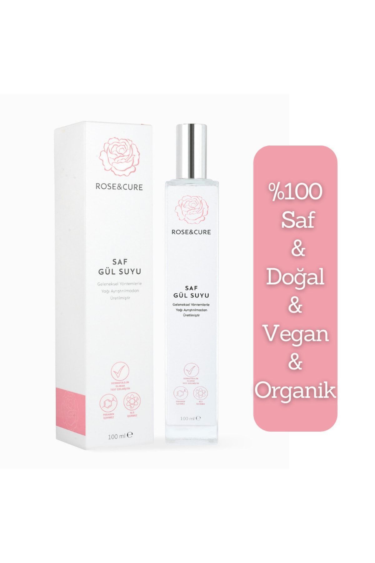 Rose and Cure Saf Gül Suyu 100ml- YENİ HASAT - Görsel 2