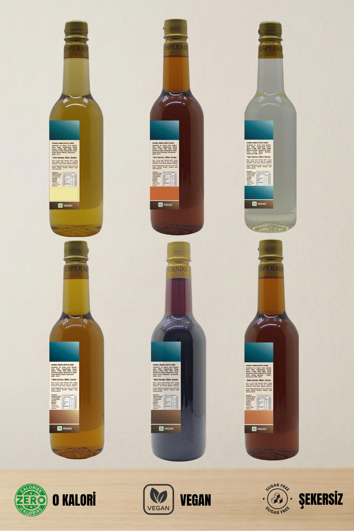 ESPERADO Şekersiz Sugar Free Ekonomik 6 Lı Coffee Set 750 ml X 6 Adet - Görsel 2