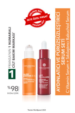 Yves Rocher Aydınlatıcı ve Pürüzsüzleştirici Serum Seti-C Vitamin Serum 30ml & Bitkisel Retinol Serum 30ml