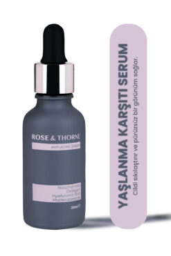 ROSE & THORNE Yaşlanma Karşıtı Serum 30 ml - Kolajen, Hyaluronik Asit Ve %100 Doğal Gül Suyu Ile Gençlik Iksiri