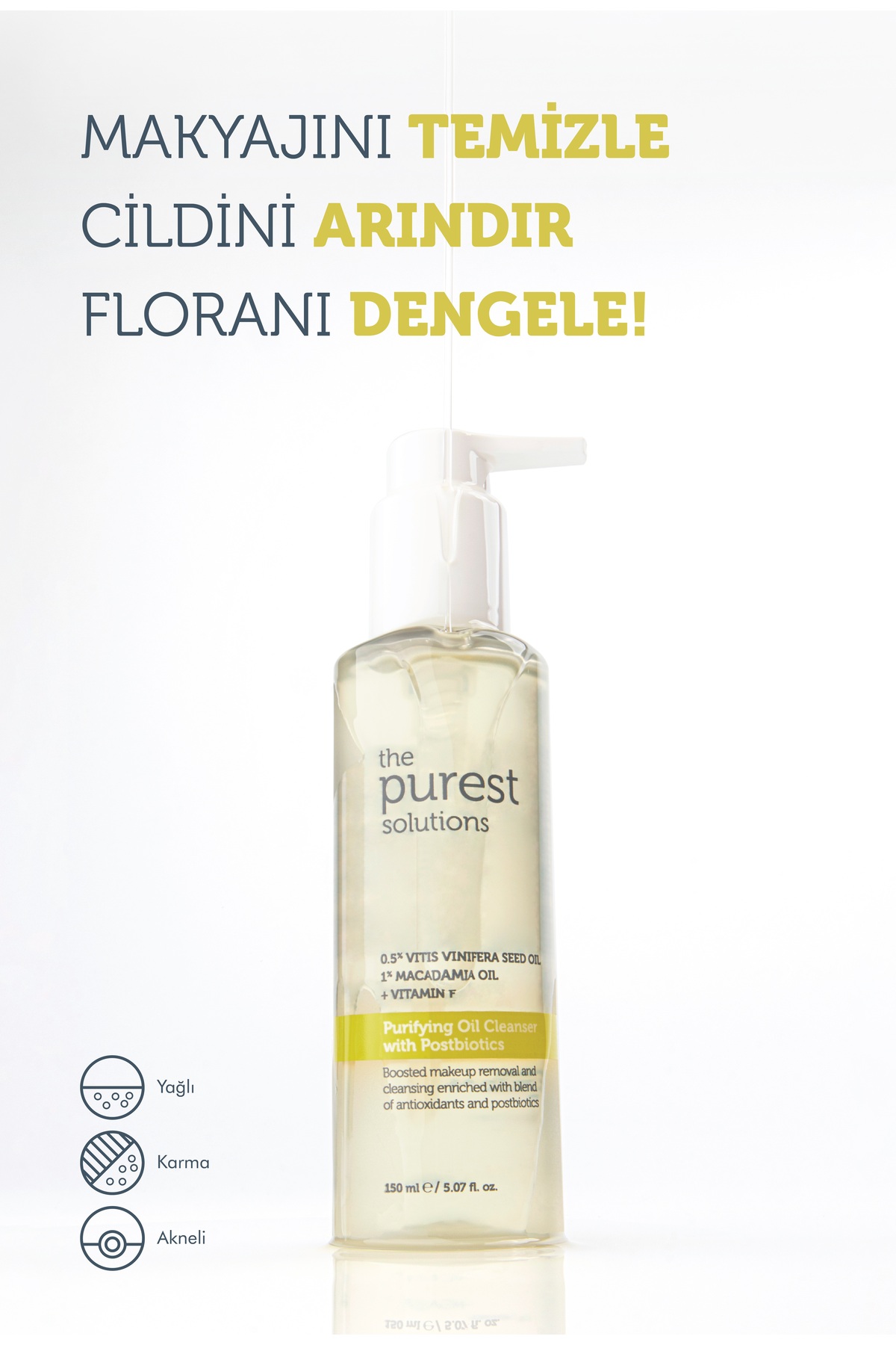 The Purest Solutions Yağlı-Lekeli Ciltler • Çift Aşamalı Temizlik & Leke Karşıtı Fondöten Seti (Açık/Orta Ton) - Görsel 2