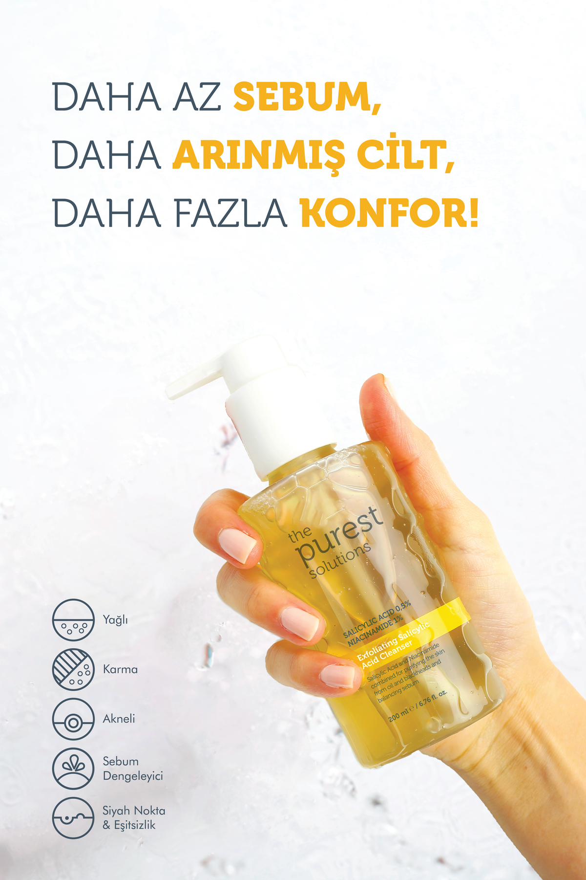 The Purest Solutions Yağlı-Lekeli Ciltler • Çift Aşamalı Temizlik & Leke Karşıtı Fondöten Seti (Açık/Orta Ton) - Görsel 3