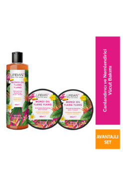 Urban Care Monoi Oil & Ylang Ylang Canlandırıcı ve Nemlendirici 3'lü Set-Duş Jeli Peeling Losyon