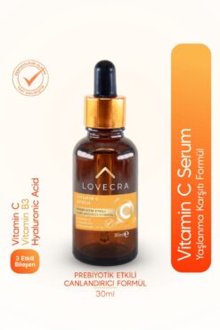LOVECRA Vitamin C Serum B3 Vitamini Hyaluronic Acid Aydınlatıcı Nemlendirici Günlük Cilt Serumu 30 ml
