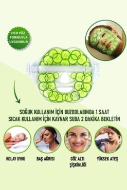 SİNKA Yüz Maske Jel Salatalık Canlandırıcı Sıcak Soğuk Kullanım Rahatlatıcı Jel Baş Ağrısı Vs