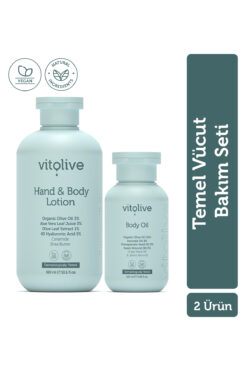 Vitolive Temel Vücut Bakım Seti - İkili Bariyer Destekleyici Nemlendirici Vegan (2'li Set)