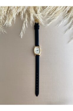 QUARTZ Retro Minimal Vintage Siyah Renk Kordon Kadın Kol Saati
