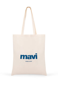 Mavi Logolu Çevre Dostu Geri Dönüştürülebilir Bez Çanta PO393918