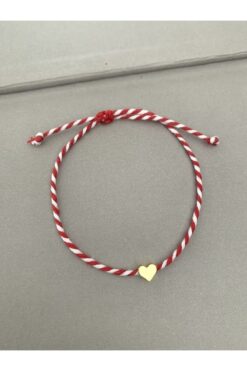 Misto Aksesuar Marteniçka Ip Bileklik - Kalp Bileklik